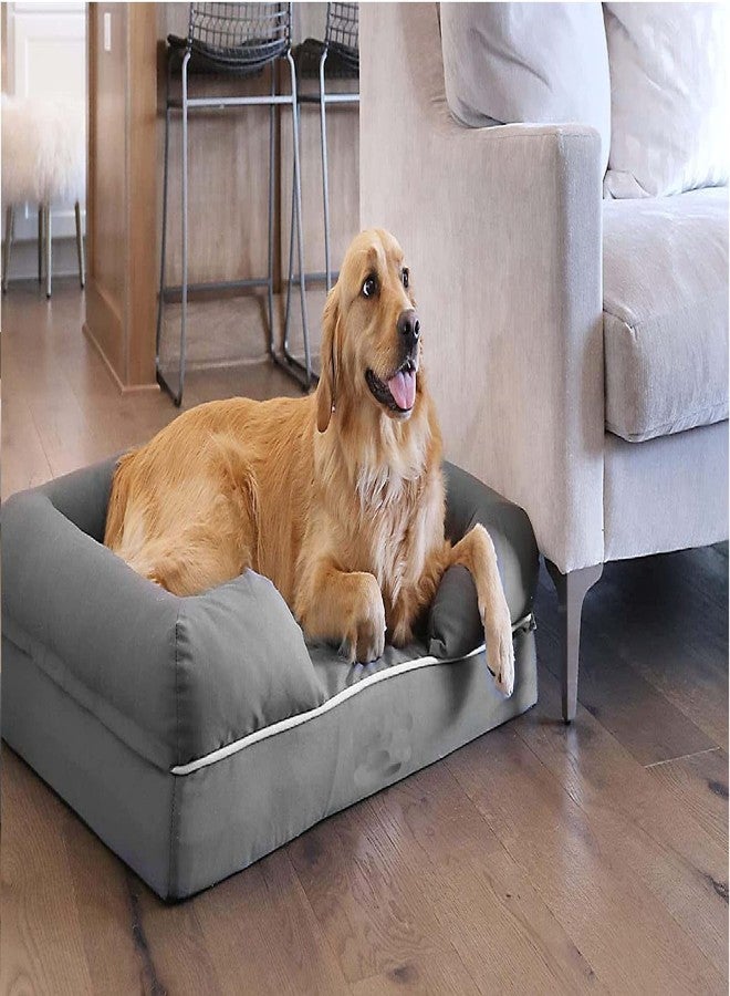 PAWSOME Ultimate Dog Bed | Solid CertiPUR-Indian Foam | Multiple Sizes, Medium Firmness Bolster, Waterproof Liner, Breathable Fabric - Image 5